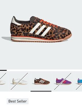 adidas Women's SL 72 OG Leopard Print Sneakers - Brown/White/Orange